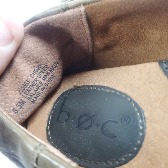 Boc Womens Suree Flats Slide Ons Green Leather Slit Top Sz 8.5 M - Picture 6 of 9